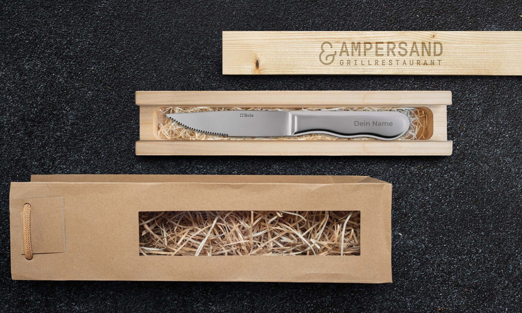 Personalised steak knife as a gift